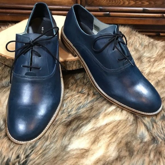 Kurt Geiger Shoes | Kurt Geiger Genuine Leather Navy Fiennes Shoe | Color: Blue | Size: 11 | Ravishrage's Closet